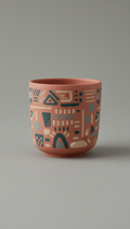 Clay red illustrator collaboration ceramic cup