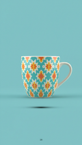 Turquoise Accent ceramic cup