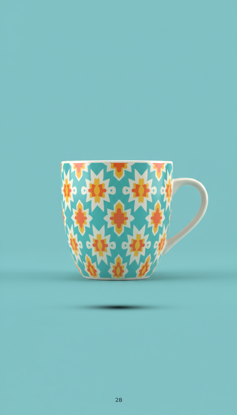 Turquoise Accent ceramic cup