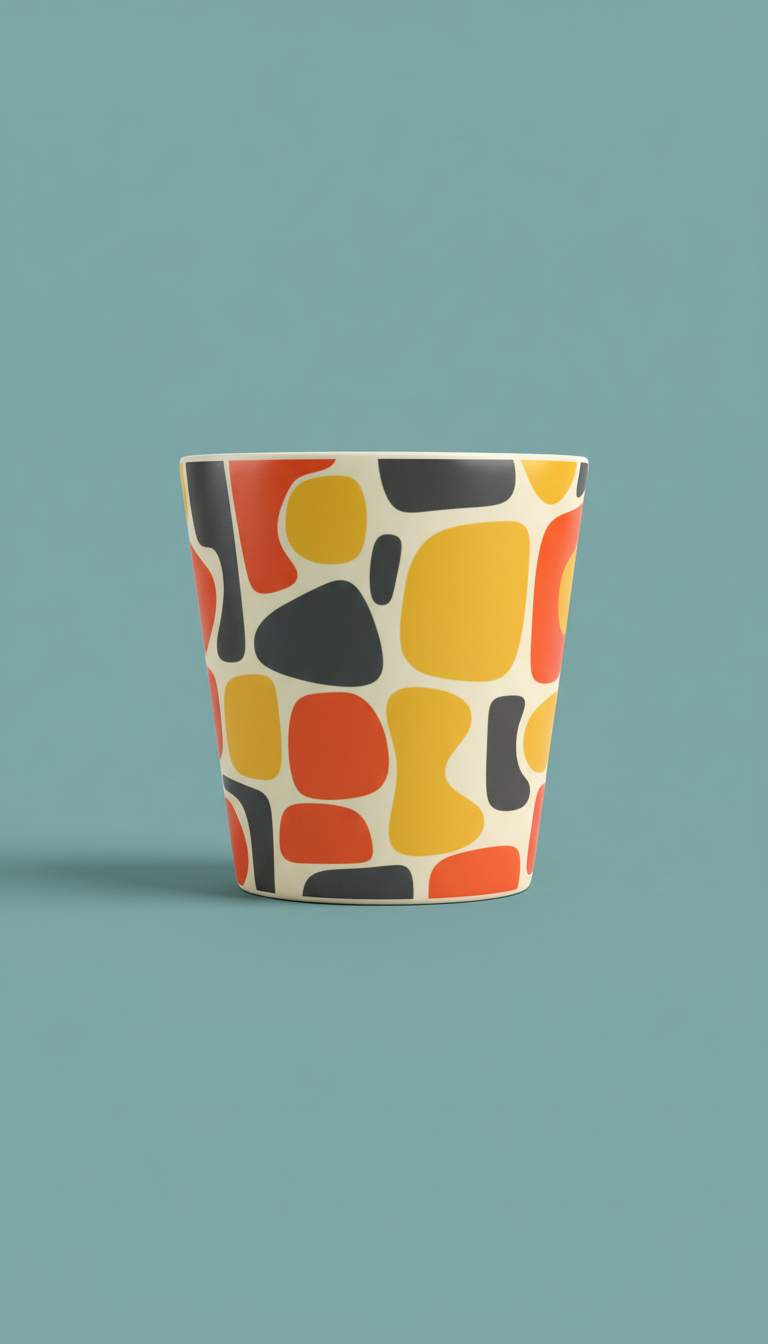 Vermillion Pop ceramic cup